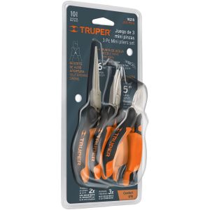Juego de 3 mini pinzas mango Comfort Grip | 18215 Truper