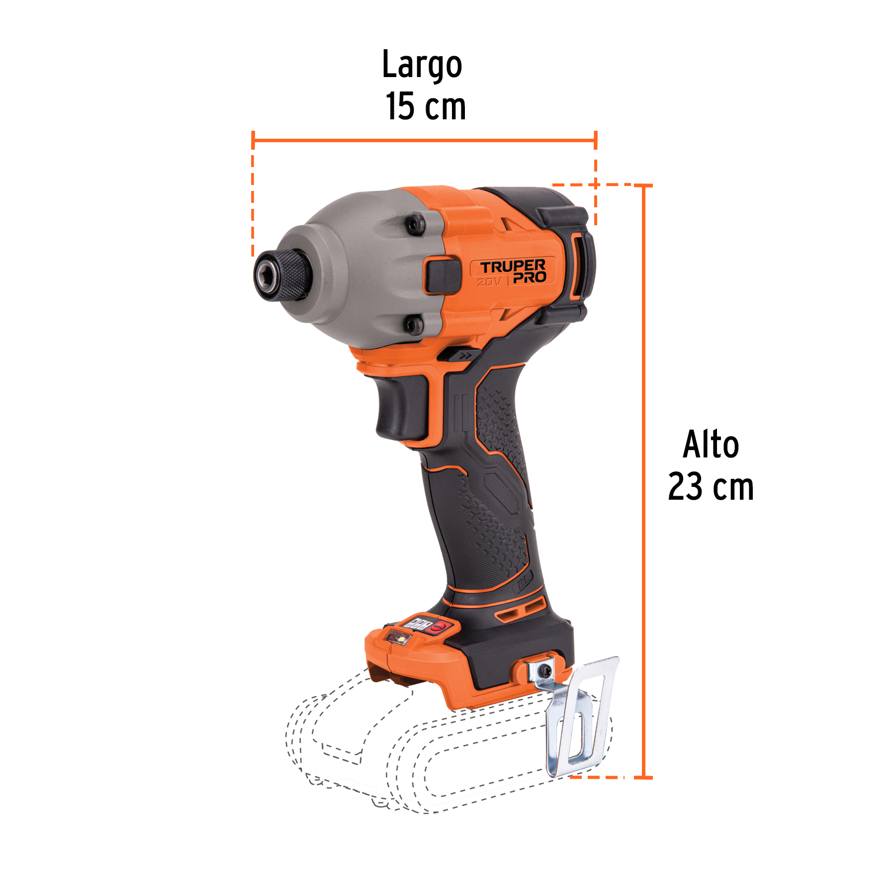 Destornillador de impacto 1/4 20V sin accesorios PRO | 103254